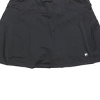 FILA Womens Black Mini Polyester Blend Plain UK 12 Sports Skort Activewear