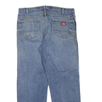DICKIES Mens Regular Blue Denim Cotton Blend Jeans W38 L30 Zip Casual Workwear