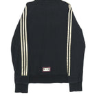 ADIDAS Womens Black & Pink Zip Hoodie UK 12 Cotton Blend Sport Casual