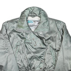 NILS Womens Silver Jacket XS Polyester Blend Plain Zip Casual Lightweight
