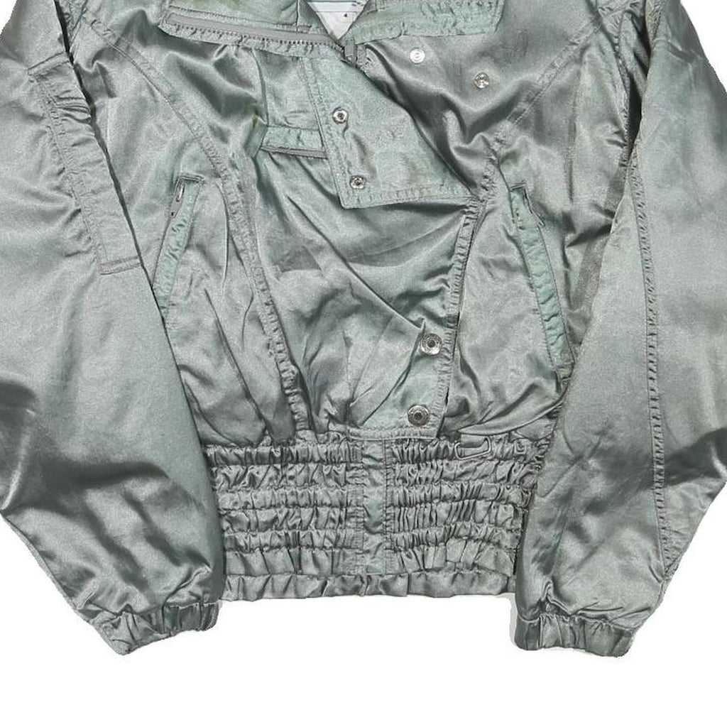 NILS Womens Silver Jacket XS Polyester Blend Plain Zip Casual Lightweight