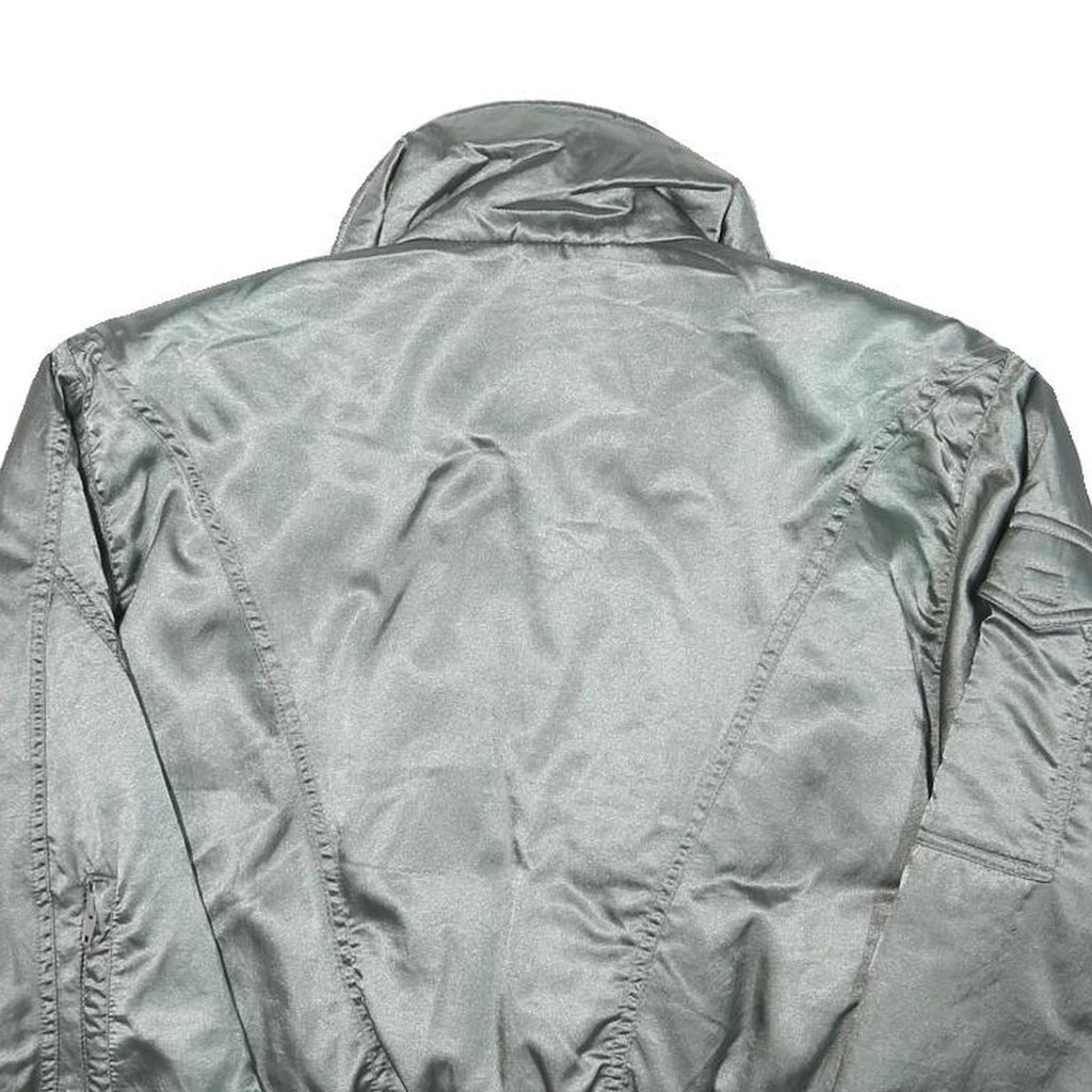 NILS Womens Silver Jacket XS Polyester Blend Plain Zip Casual Lightweight