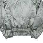 NILS Womens Silver Jacket XS Polyester Blend Plain Zip Casual Lightweight