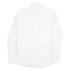 JOOP Mens White Plain Shirt S Classic Cotton Blend Button Collar Long Sleeve
