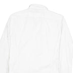 JOOP Mens White Plain Shirt S Classic Cotton Blend Button Collar Long Sleeve