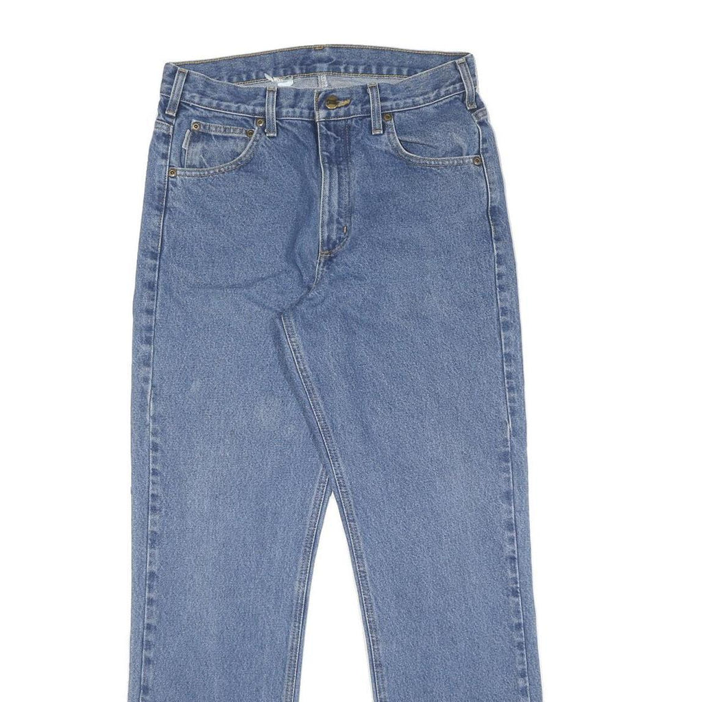 CARHARTT Womens Regular Fit Blue Denim Jeans W32 L32 Classic Zip Pockets