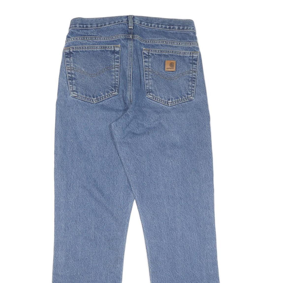 CARHARTT Womens Regular Fit Blue Denim Jeans W32 L32 Classic Zip Pockets