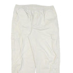 PAPADAY Mens Cotton Blend Cream Relaxed Straight Trousers W32 L27 Casual Zip