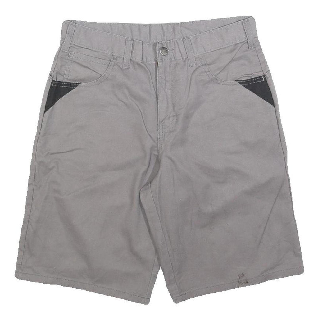 DICKIES Mens Shorts Grey & Black Casual Cotton Blend M W30 Workwear