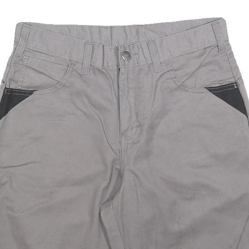 DICKIES Mens Shorts Grey & Black Casual Cotton Blend M W30 Workwear