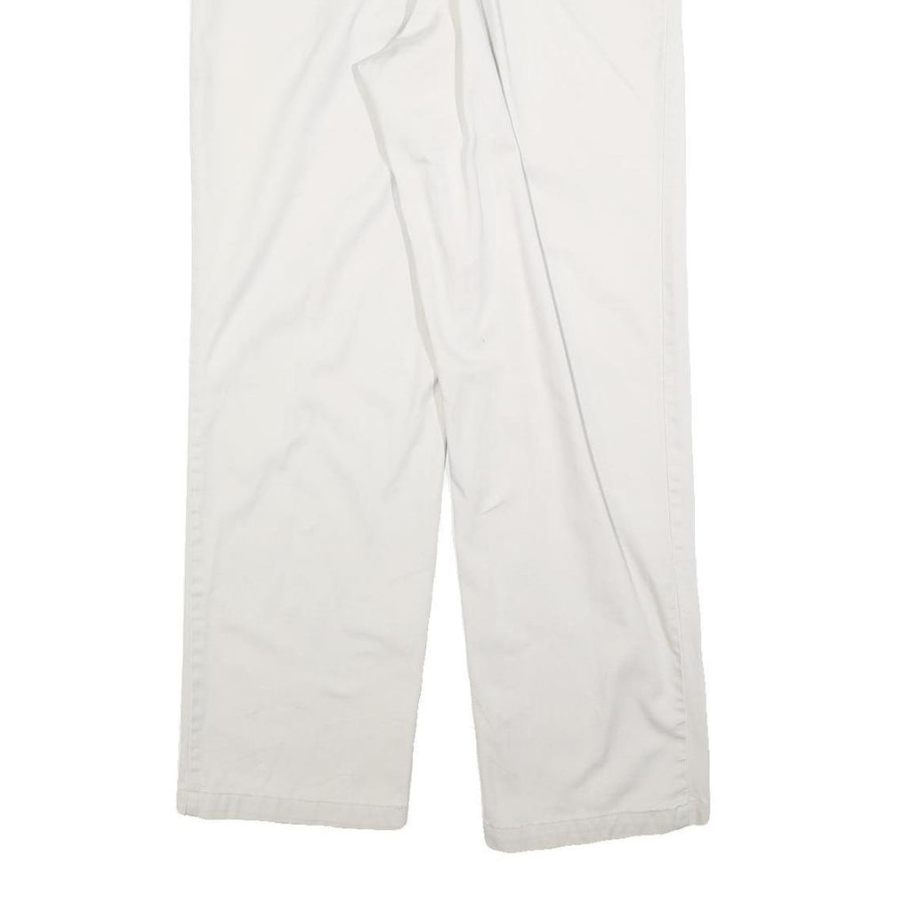 RIDERS Womens Cotton Blend White Regular Straight Trousers W30 L30 Comfortable