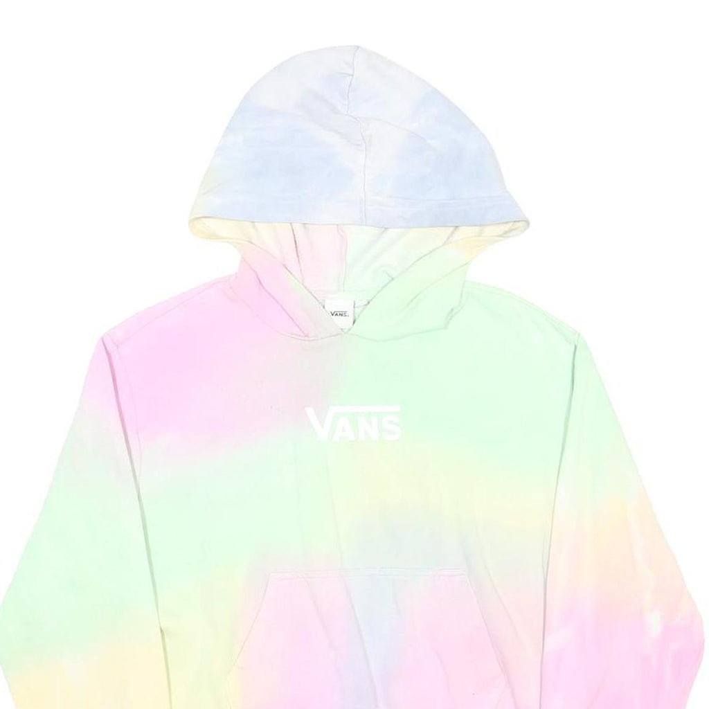 VANS Womens Pastel Tie Dye Hoodie S Cropped Pullover Casual Graphic