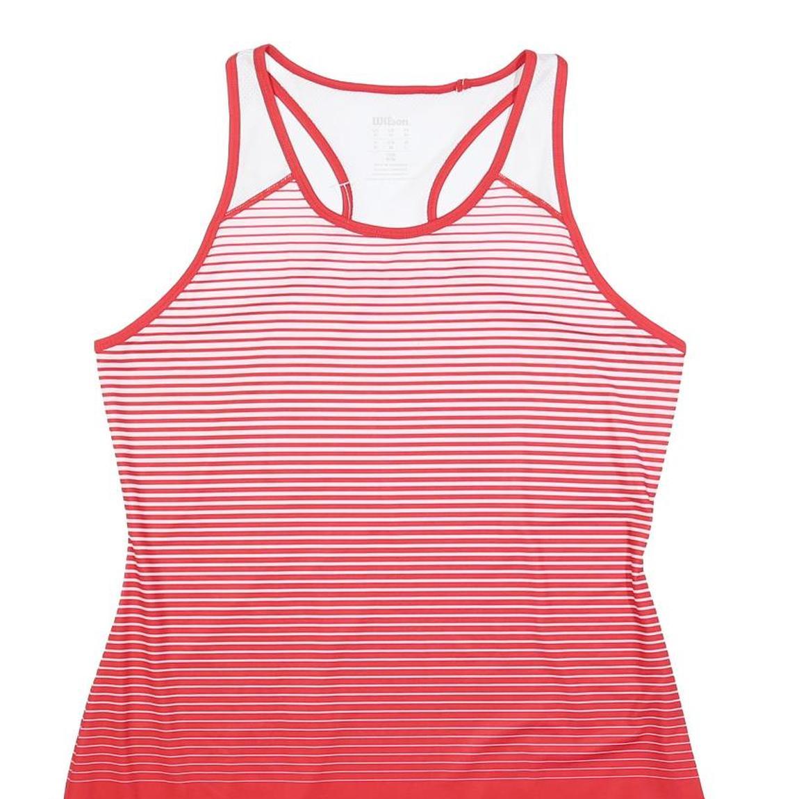 WILSON Womens Red & White Sleeveless Day Polyester Blend Dress Size M Tennis