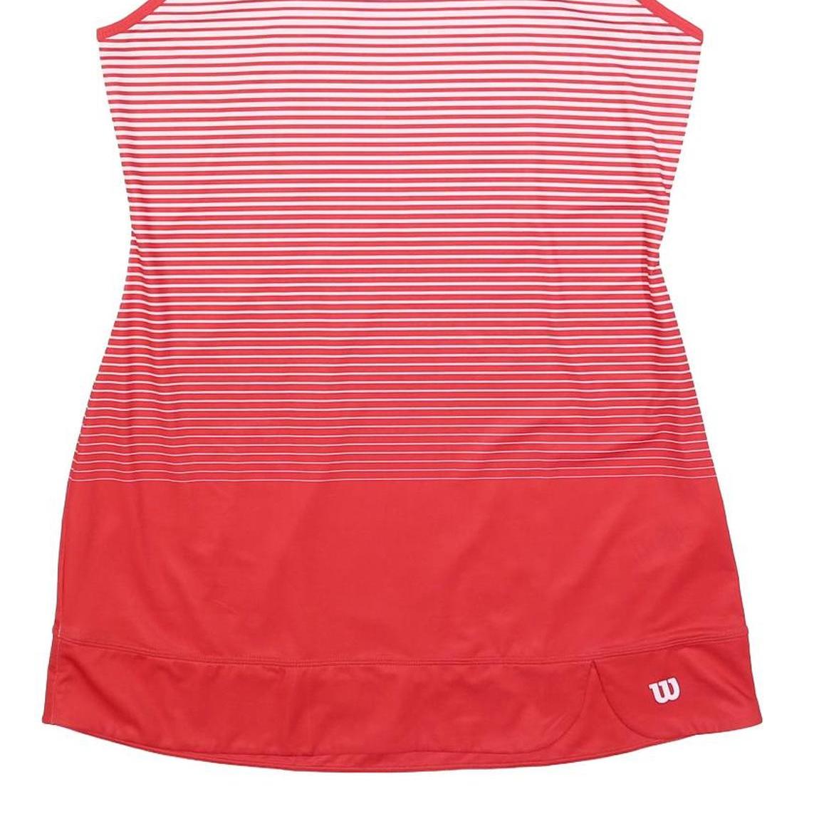 WILSON Womens Red & White Sleeveless Day Polyester Blend Dress Size M Tennis