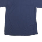 GILDAN Mens Navy Blue Mr Sunday Graphic T-Shirt L Short Sleeve Crew Neck Cotton