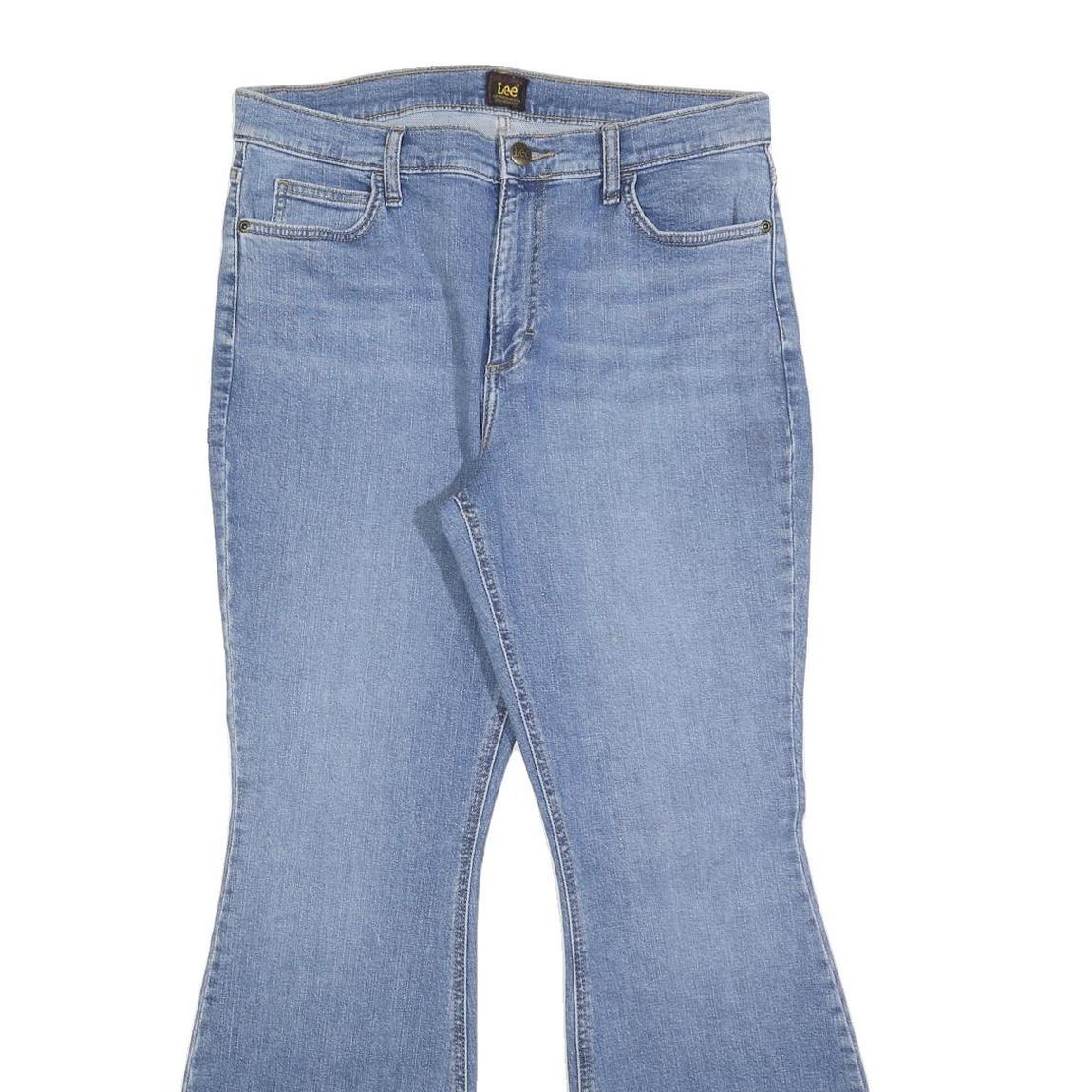 LEE Womens Jeans Blue Slim Flared Denim Medium W33 L30 Classic Style Zip Closure