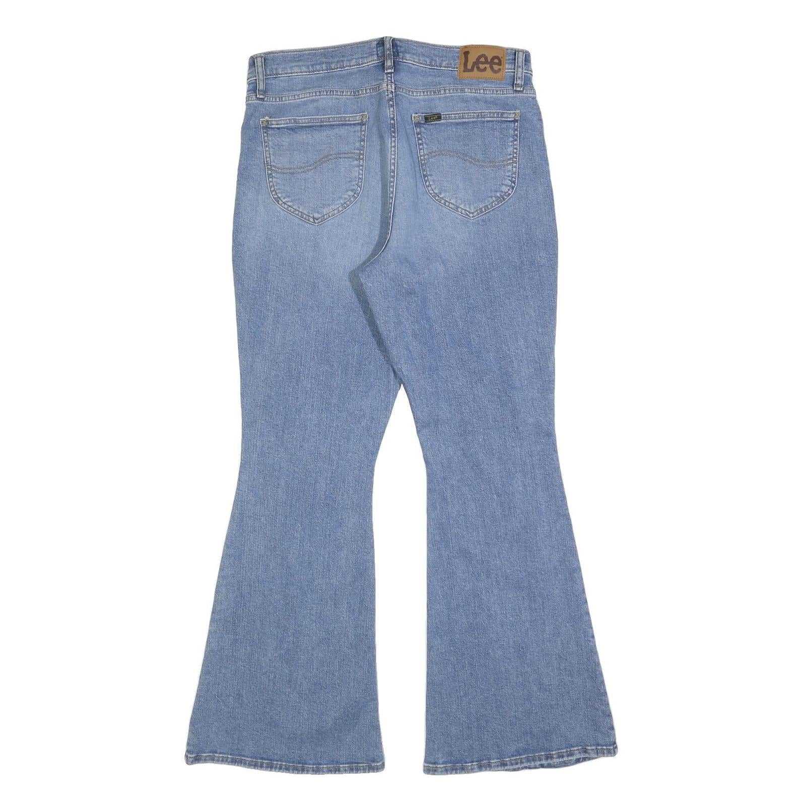 LEE Womens Jeans Blue Slim Flared Denim Medium W33 L30 Classic Style Zip Closure