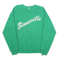HANES Mens Green Zionsville Crew Neck L Cotton Blend Sweatshirt Casual Pullover