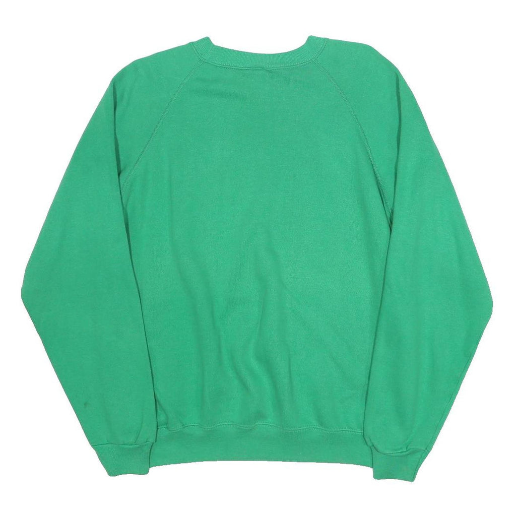HANES Mens Green Zionsville Crew Neck L Cotton Blend Sweatshirt Casual Pullover