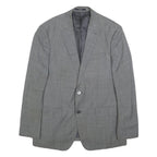 BOGGI Mens Grey Wool Button Jacket L Woven Classic Blazer Formal