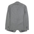 BOGGI Mens Grey Wool Button Jacket L Woven Classic Blazer Formal