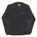 COLUMBIA Mens Black Pullover Outdoor Jumper Plain Regular Fit Polyester Knit M