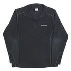 COLUMBIA Mens Black Pullover Outdoor Jumper Plain Regular Fit Polyester Knit M