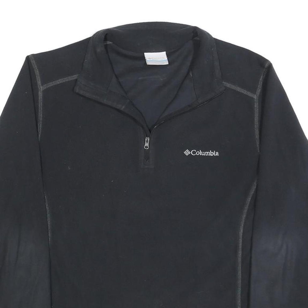 COLUMBIA Mens Black Pullover Outdoor Jumper Plain Regular Fit Polyester Knit M