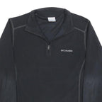 COLUMBIA Mens Black Pullover Outdoor Jumper Plain Regular Fit Polyester Knit M