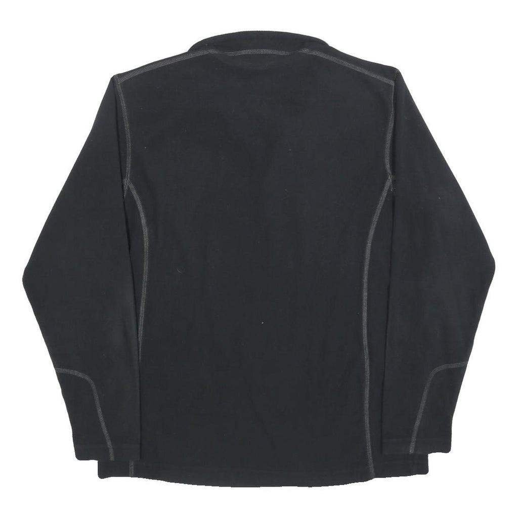 COLUMBIA Mens Black Pullover Outdoor Jumper Plain Regular Fit Polyester Knit M