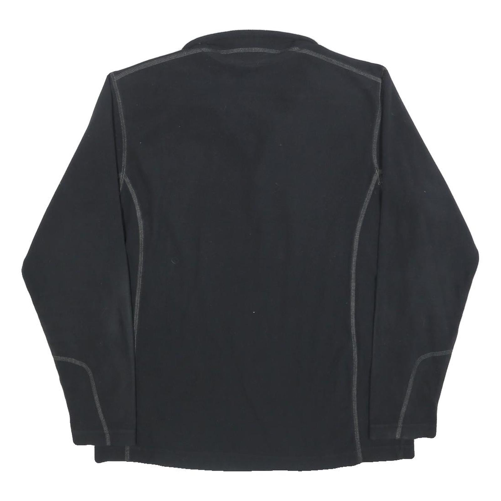 COLUMBIA Mens Black Pullover Outdoor Jumper Plain Regular Fit Polyester Knit M