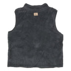 EDDIE BAUER Mens Black Reversible Fleece Jacket M Zip Casual Warm Vest