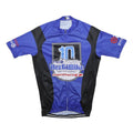 Mens Blue & Black Cycling T-Shirt Short Sleeve Zip Up Sports Graphic S