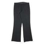 ENERGIE Womens Black Regular Flared Polyester Trousers W32 L32 Classic Zip