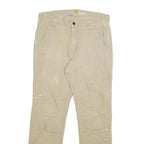CARHARTT Mens Cotton Blend Beige Regular Straight Leg Trousers W30 L29 Workwear