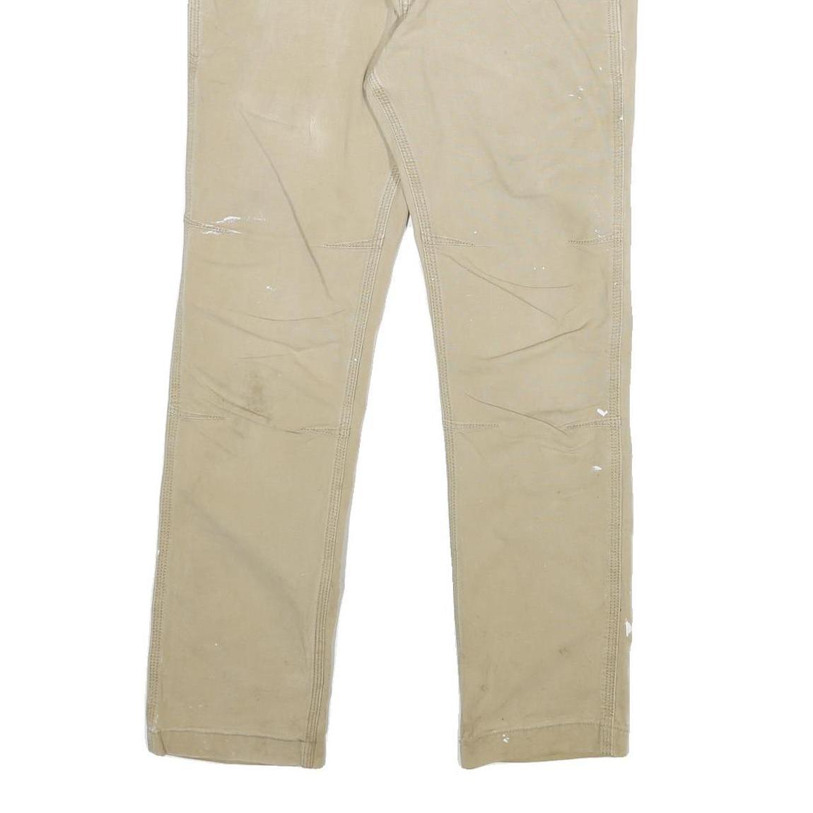 CARHARTT Mens Cotton Blend Beige Regular Straight Leg Trousers W30 L29 Workwear