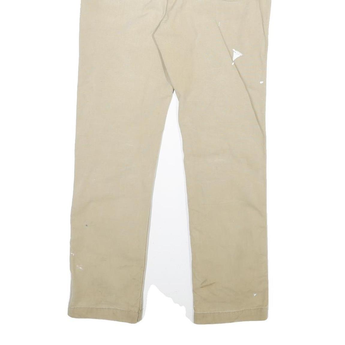 CARHARTT Mens Cotton Blend Beige Regular Straight Leg Trousers W30 L29 Workwear