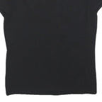 CANNELLA Womens Black Printed Top Short Sleeve Round Neck M Embellished