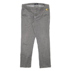 MARINA MILITARE Mens Cotton Blend Grey Slim Trousers W31 L27 Stylish Casual Wear