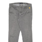 MARINA MILITARE Mens Cotton Blend Grey Slim Trousers W31 L27 Stylish Casual Wear