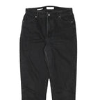 BERSHKA Womens Jeans Black Relaxed Straight Denim Medium W30 L29 Classic Style