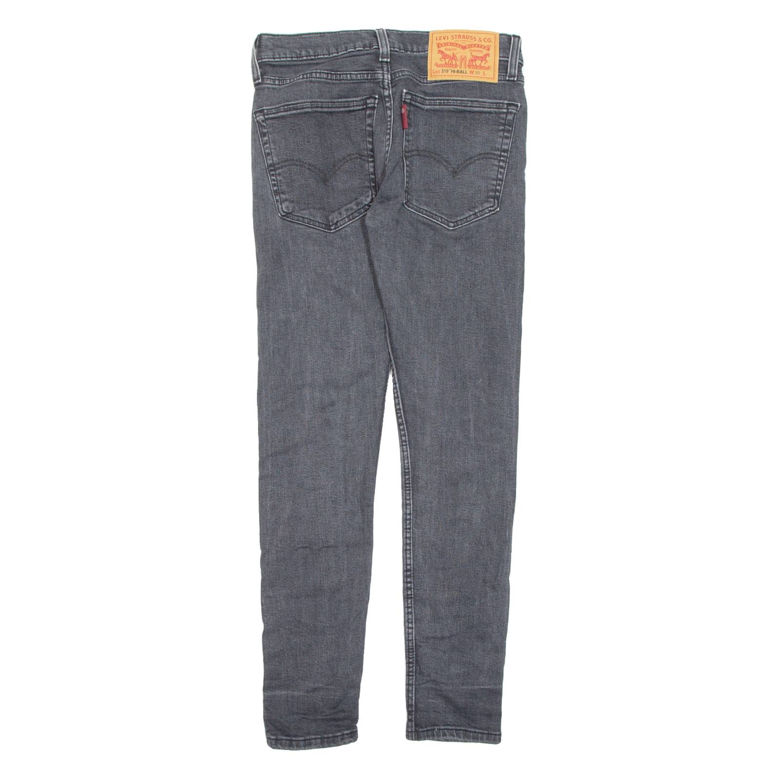 LEVI'S 519 Jeans HI-BALL Mens Black Slim Skinny W30 L28