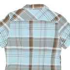 THE NORTH FACE Womens Blue & Brown Check Shirt L Lightweight Outdoor Casual
