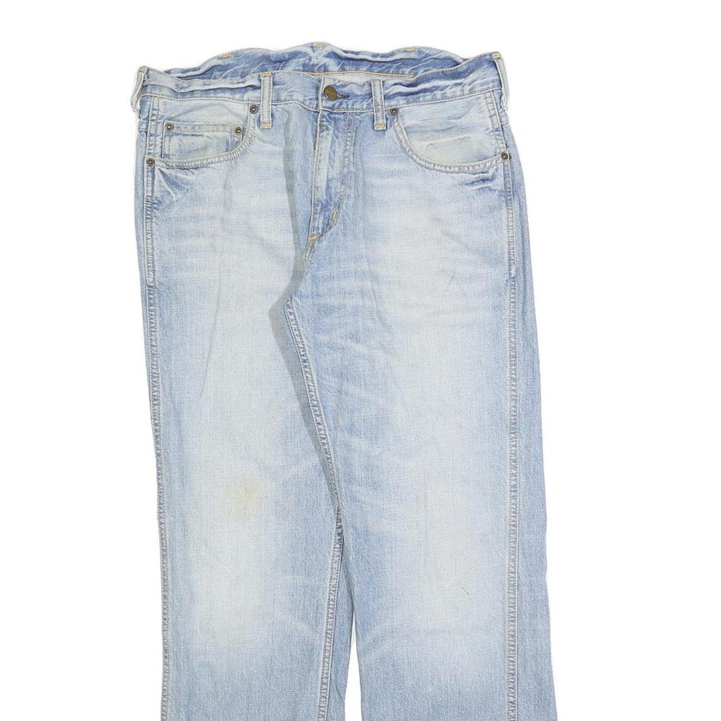 CARHARTT Mens Jeans Blue Regular Straight Denim Light W30 L32 Classic Zip