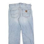 CARHARTT Mens Jeans Blue Regular Straight Denim Light W30 L32 Classic Zip