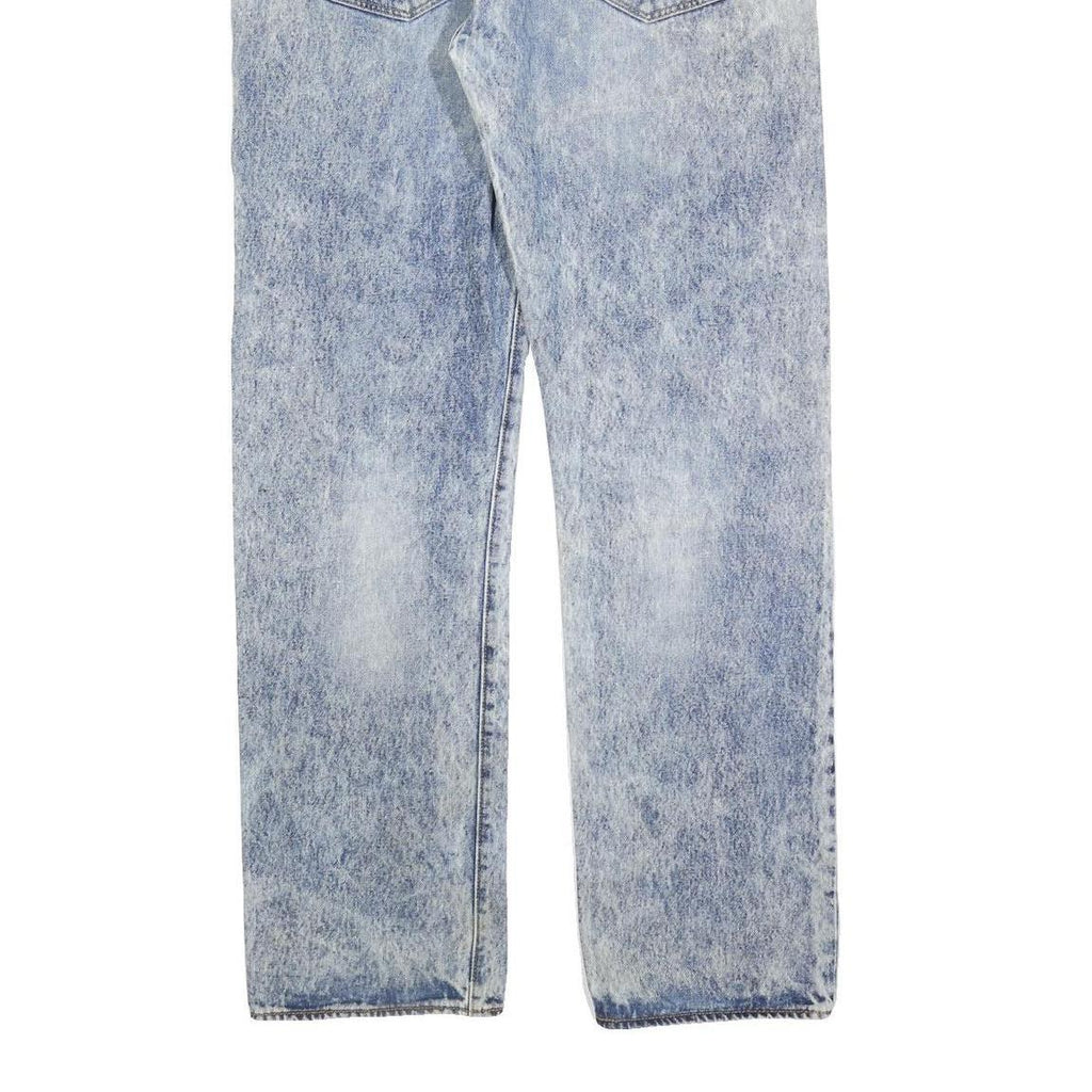 LEVI'S 501 Mens Jeans Blue Regular Straight Denim Light W38 L34 Button Closure