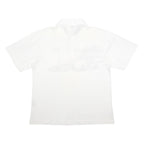 PALMLAND Mens White Burgundy Golf Cart Graphic Short Sleeve Polo Shirt L Cotton