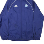 ADIDAS Mens Blue Outdoor Jacket S Nylon Plain Hooded Zip