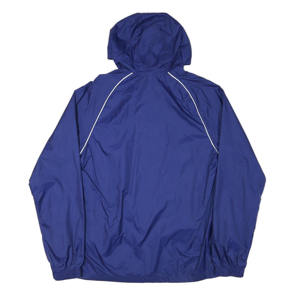 ADIDAS Mens Blue Outdoor Jacket S Nylon Plain Hooded Zip