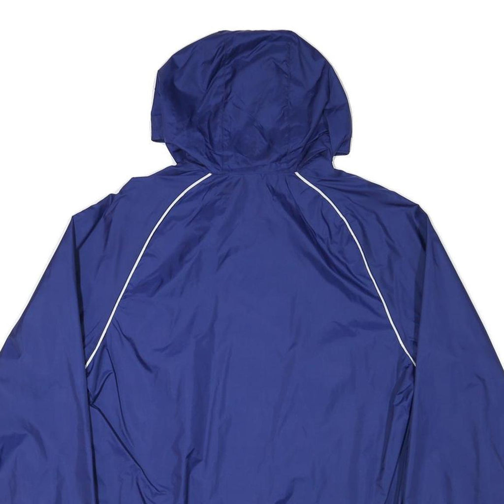ADIDAS Mens Blue Outdoor Jacket S Nylon Plain Hooded Zip
